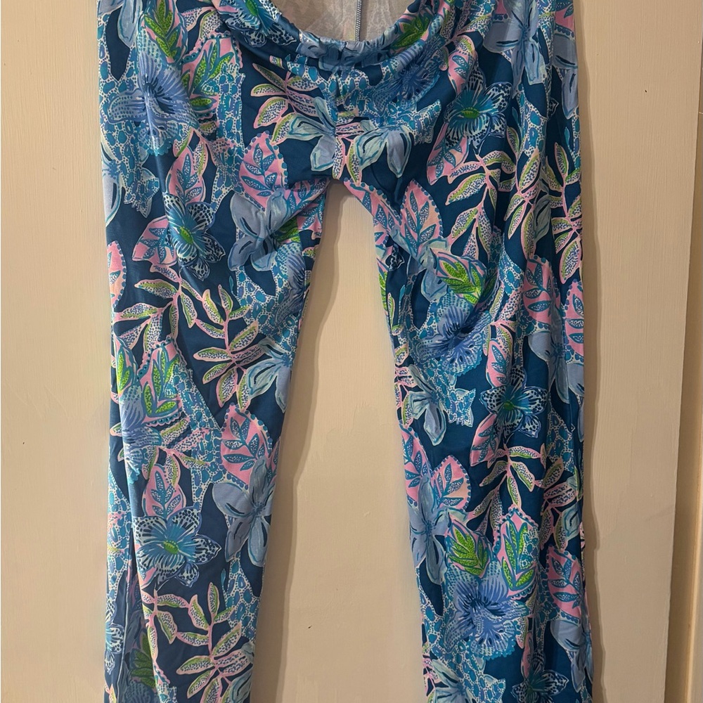 Lilly Pulitzer Macaw Blue Floral Pants
